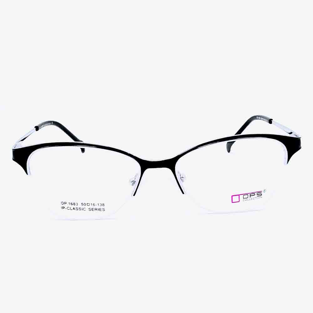 Stylish with Silver Cat Eye Half Frame Stylish with Silver Cat Eye Half Frame