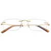 Gold Rimless Frameless Rectangle Glasses Rimless glasses  | Frameless eyeglasses | Eyeglasses without frames | No Frame  around the edge of the lenses BUYCHASHME OCHICHO