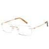 Gold Rimless Frameless Rectangle Glasses Rimless glasses  | Frameless eyeglasses | Eyeglasses without frames | No Frame  around the edge of the lenses BUYCHASHME OCHICHO