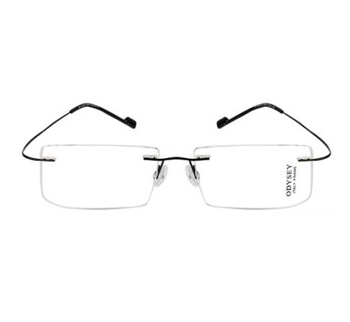 Black ochicho rimless frame by BUUCHASHME (3) Black Rimless glasses | Frameless eyeglasses | Eyeglasses without frames | No Frame around the edge of the lenses BUYCHASHME OCHICHO