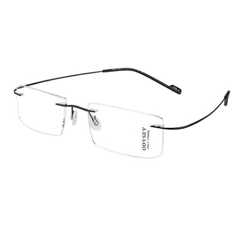 Black ochicho rimless frame by BUUCHASHME (4) Black Rimless glasses | Frameless eyeglasses | Eyeglasses without frames | No Frame around the edge of the lenses BUYCHASHME OCHICHO