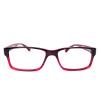 Red rectangular glasses