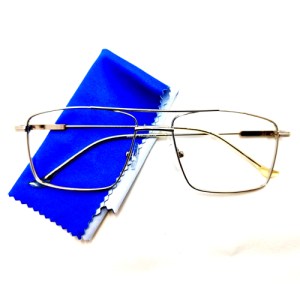 Dual Bridge Steal Grey Eye Frame