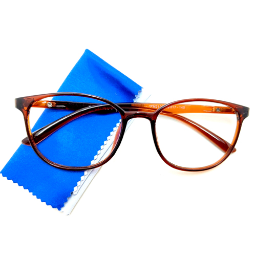Oval Brown Sheet Frame glasses