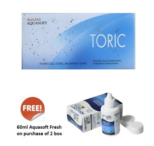 Silklens Aquasoft Silicone Toric Monthly (3 Lens/Box) by buychashme